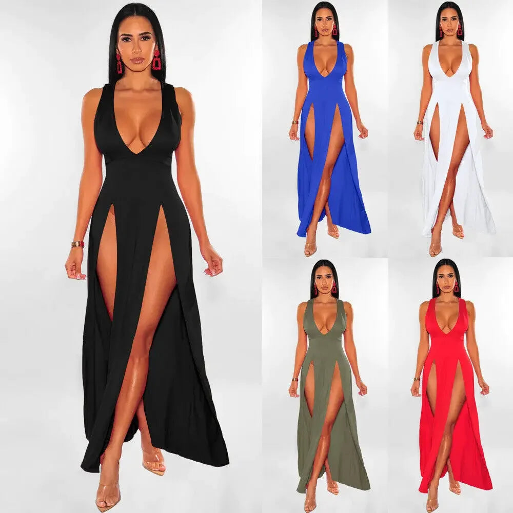 Exotic dresses Low-Cut V-Neck Sleeveless Simifo