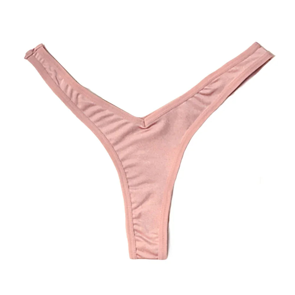 Women's V-Waist Sports Thong - Sexy Breathable G-String | Low Rise Elastic Bikini Panties