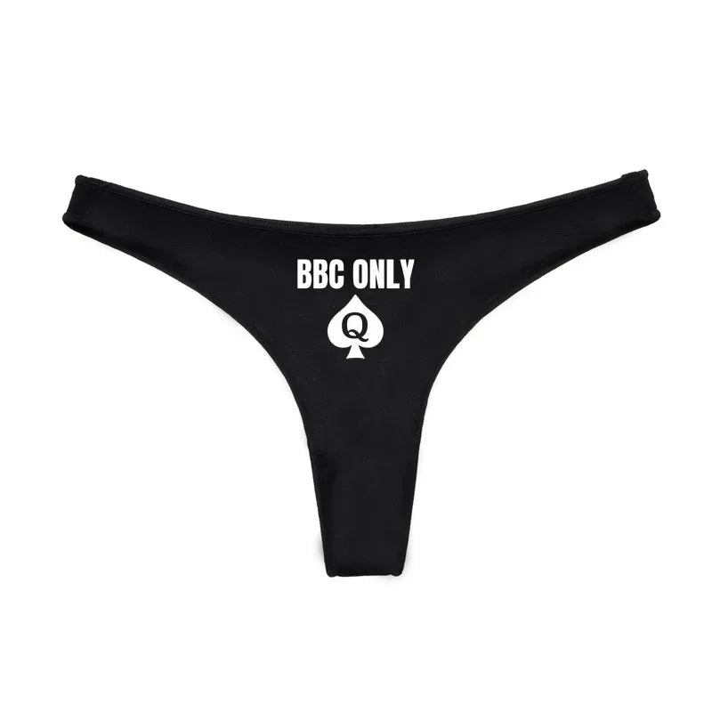 Sexy Queen of Spades G-String Thong - BBC ONLY Cotton Underwear | Soft Lingerie for Women