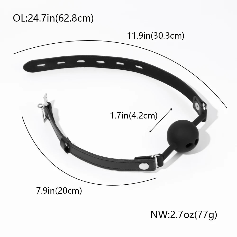 Black Silicone Ball Gag Simifo