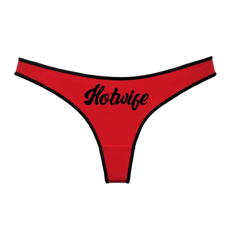 HOT WIFE Red Cotton Seamless Thong - Soft Invisible Breathable Sport Underwear | Women's Lingerie