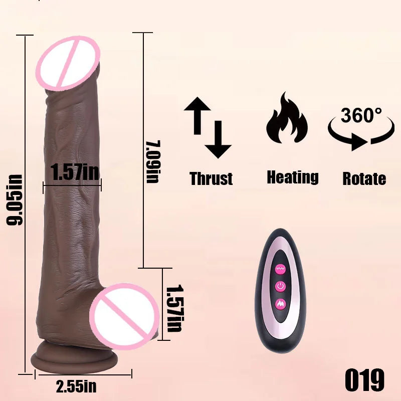 Telescopic Vibrating Realistic Dildo