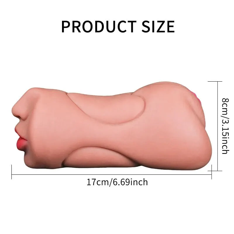 3-in-1 Male Masturbator - Deep Throat, Vagina & Oral Stroker | Realistic TPE Pleasure Toy