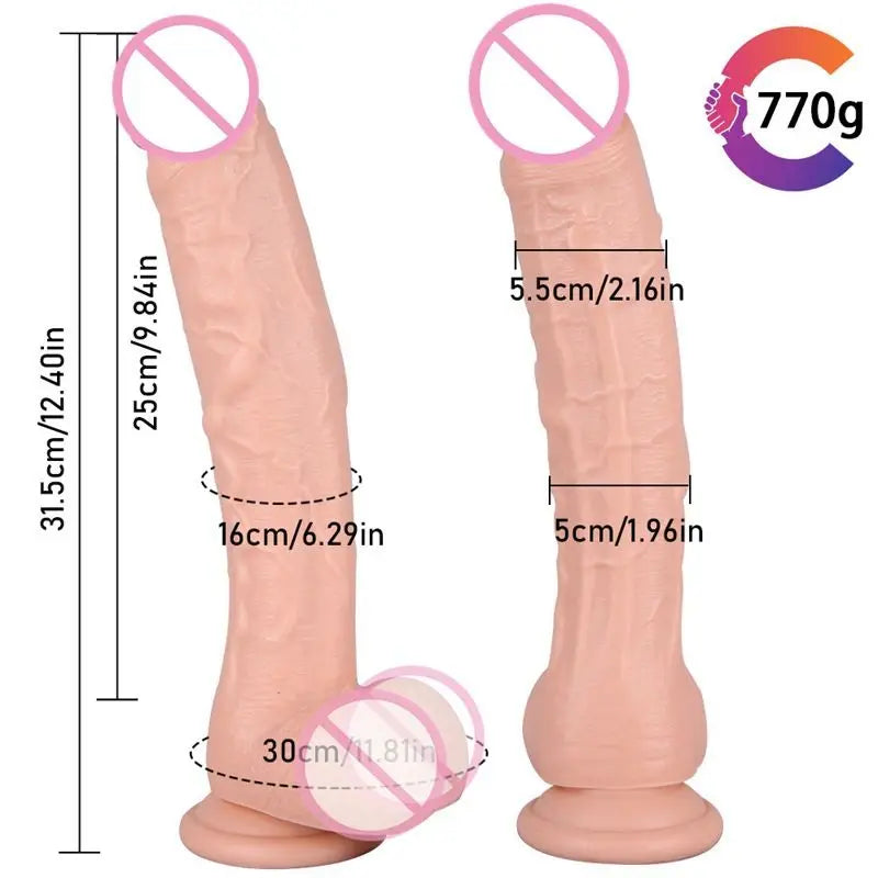 11 Inch Long Realistic Dildo With Suction Cup