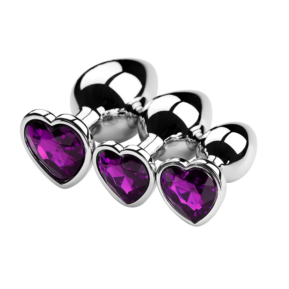 Metal Heart Butt Plug 3 Sizes Simifo