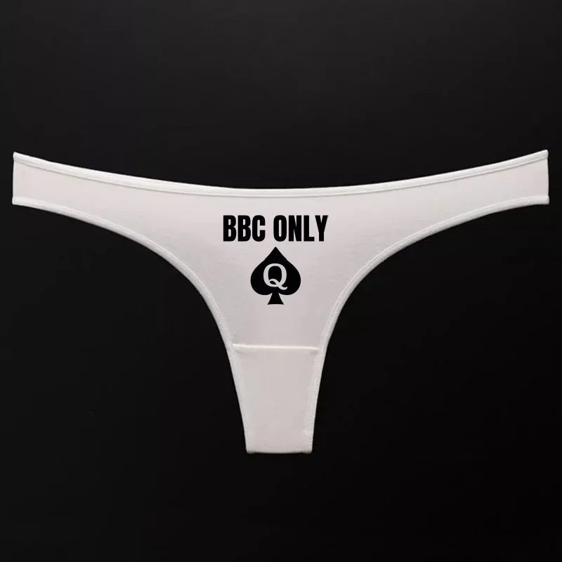 Sexy Queen of Spades G-String Thong - BBC ONLY Cotton Underwear | Soft Lingerie for Women