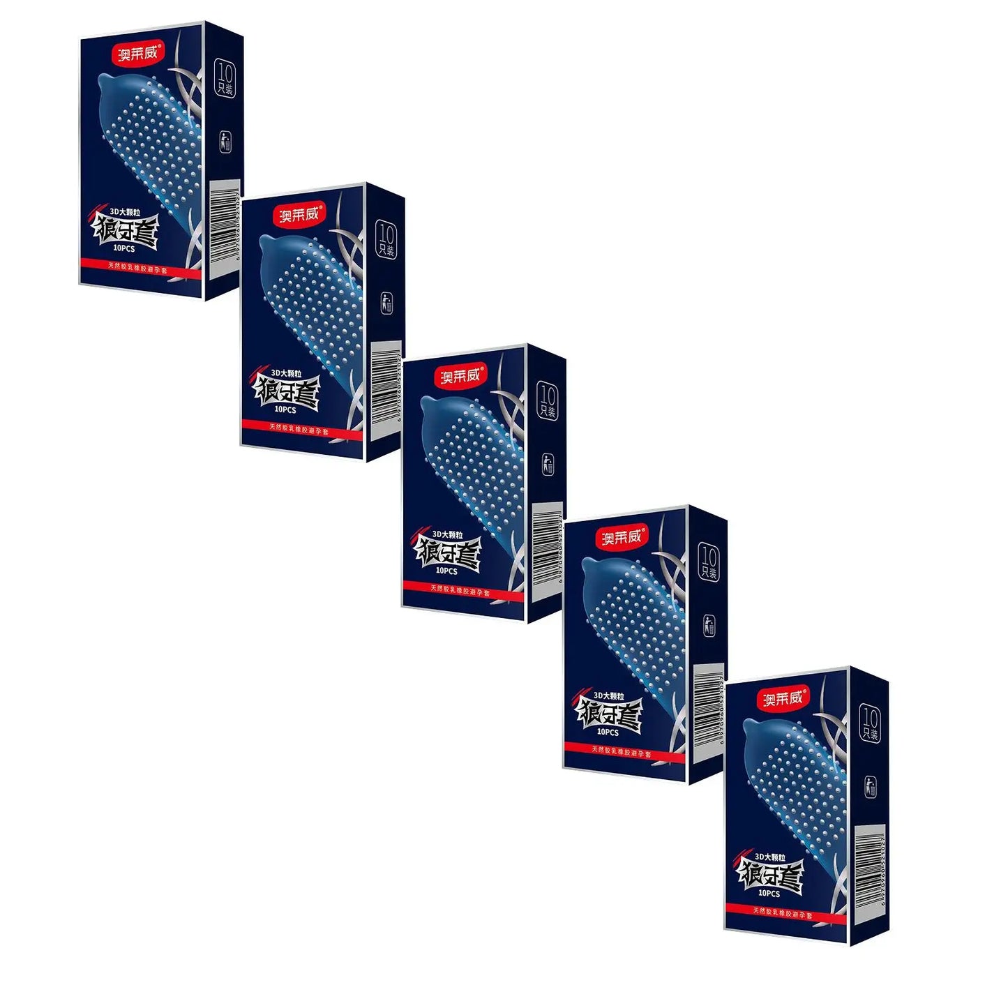 Premium Latex Condoms - Dotted & Ribbed for Enhanced Pleasure (10 Pack)