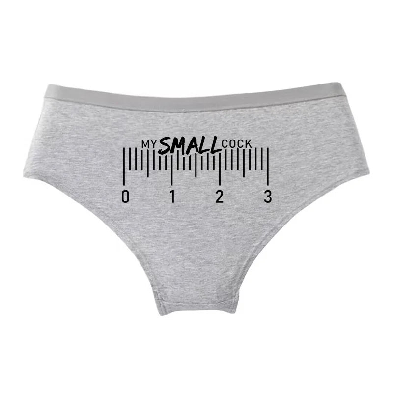 MY SMALL COCK Funny Cotton Underwear - Women's Novelty Briefs | Soft Comfortable Panties
