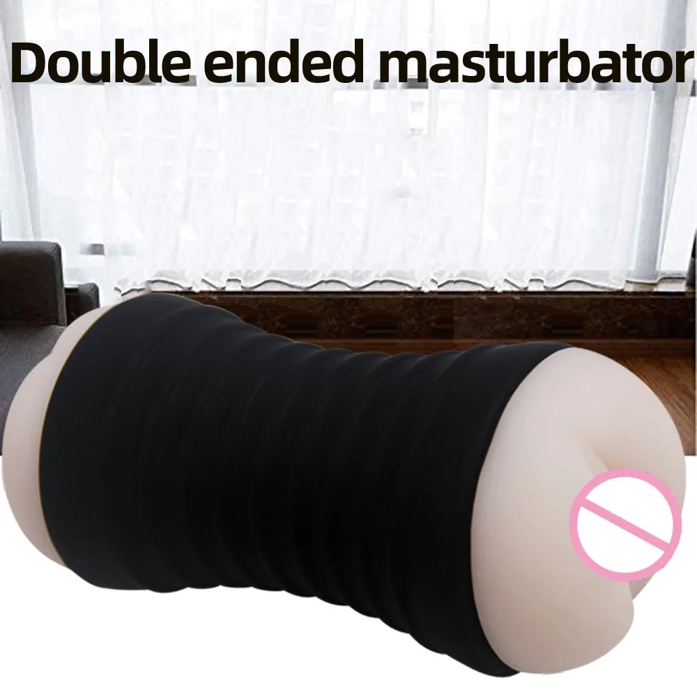 Realistic Vagina & Anal Male Masturbator Cup - Pocket Pussy Stroker | Men's Adult Pleasure Toy