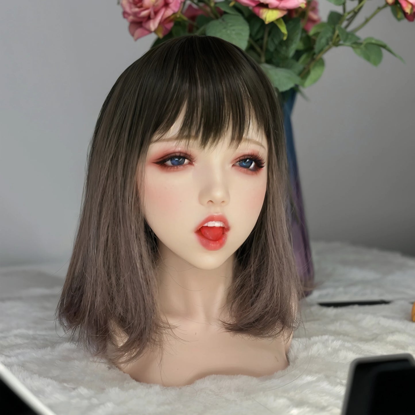 Realistic TPE Doll Head - Lifelike Female Face Oral Masturbator | Men's Pleasure Toy