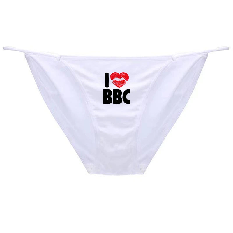I LOVE BBC Cotton Underwear - Sexy Print Women's Briefs | Breathable Comfortable Panties