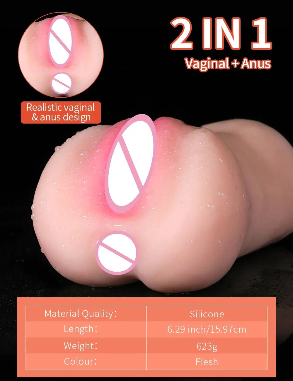 3-in-1 Male Masturbator - Deep Throat, Vagina & Oral Stroker | Realistic TPE Pleasure Toy
