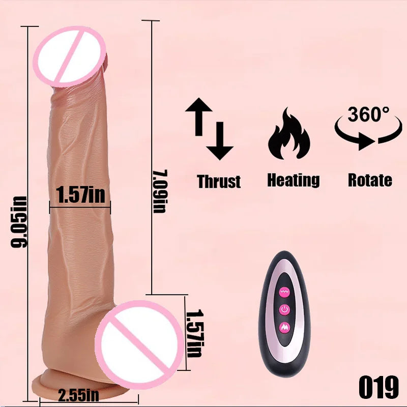 Telescopic Vibrating Realistic Dildo