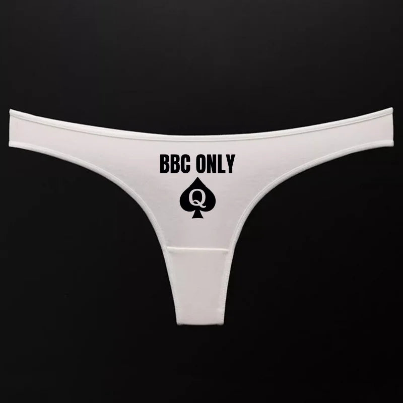 Sexy Queen of Spades G-String Thong - BBC ONLY Cotton Underwear | Soft Lingerie for Women