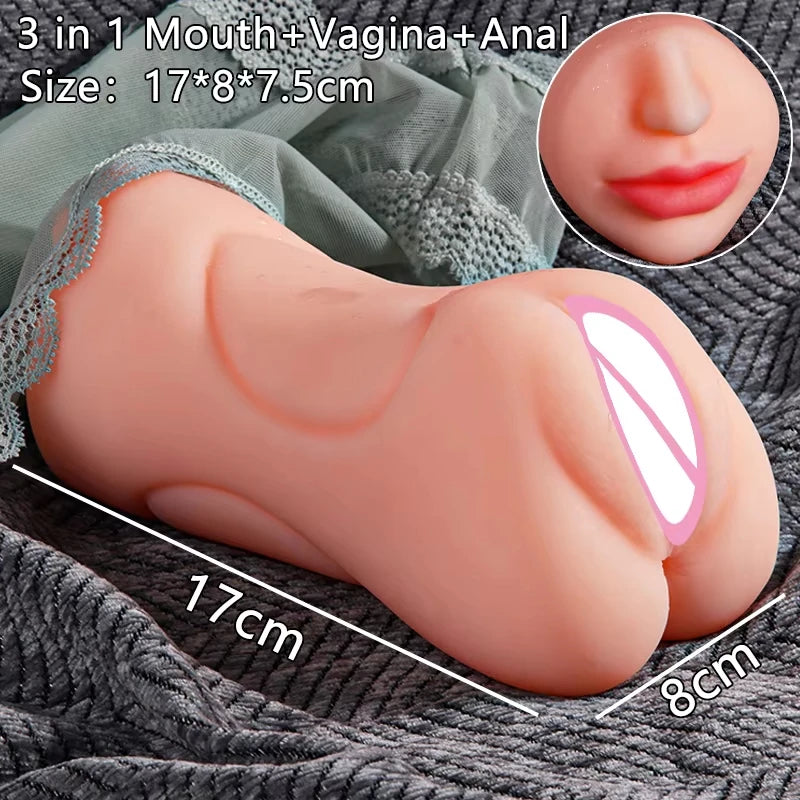 Realistic Vagina Male Masturbator - Men's Pleasure Toy | Lifelike Textured Stroker for Couples