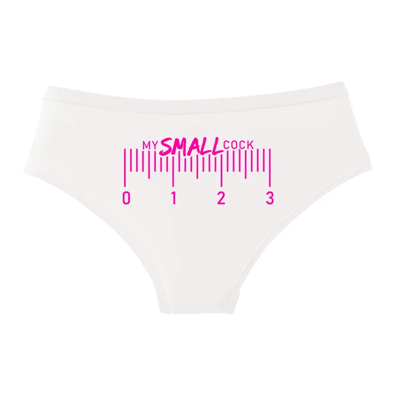 MY SMALL COCK Funny Cotton Underwear - Women's Novelty Briefs | Soft Comfortable Panties