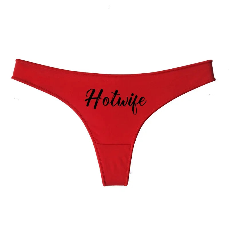 HOT WIFE Red Cotton Seamless Thong - Soft Invisible Breathable Sport Underwear | Women's Lingerie