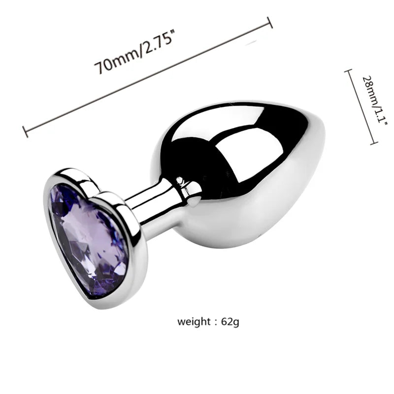 Metal Heart Butt Plug 3 Sizes Simifo