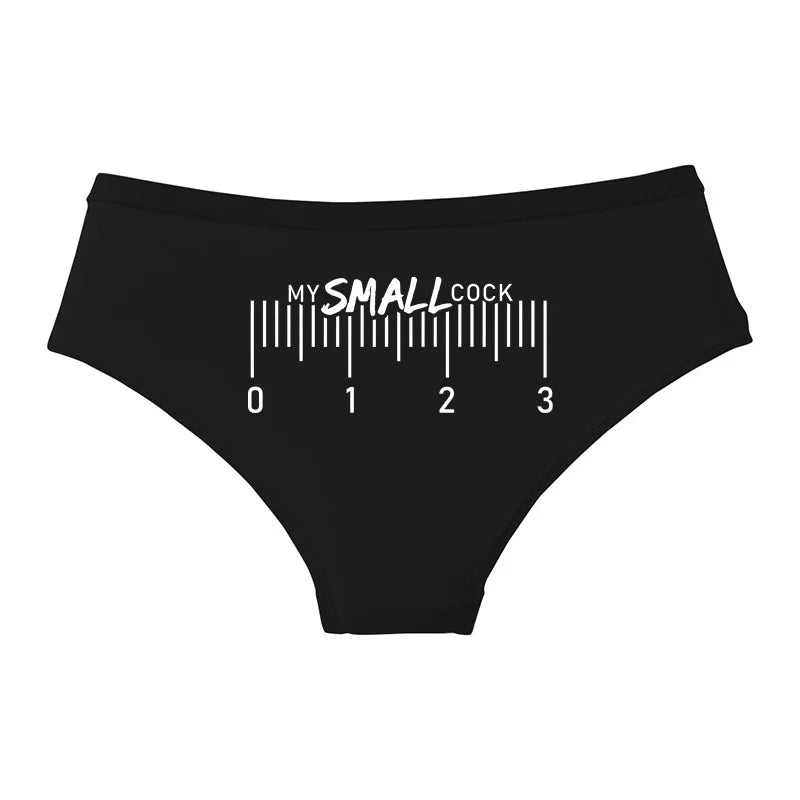 MY SMALL COCK Funny Cotton Underwear - Women's Novelty Briefs | Soft Comfortable Panties
