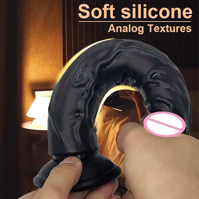Realistic G-Spot Jelly Dildo with Suction Cup - Silicone Penis Butt Plug | Women's Pleasure Toy