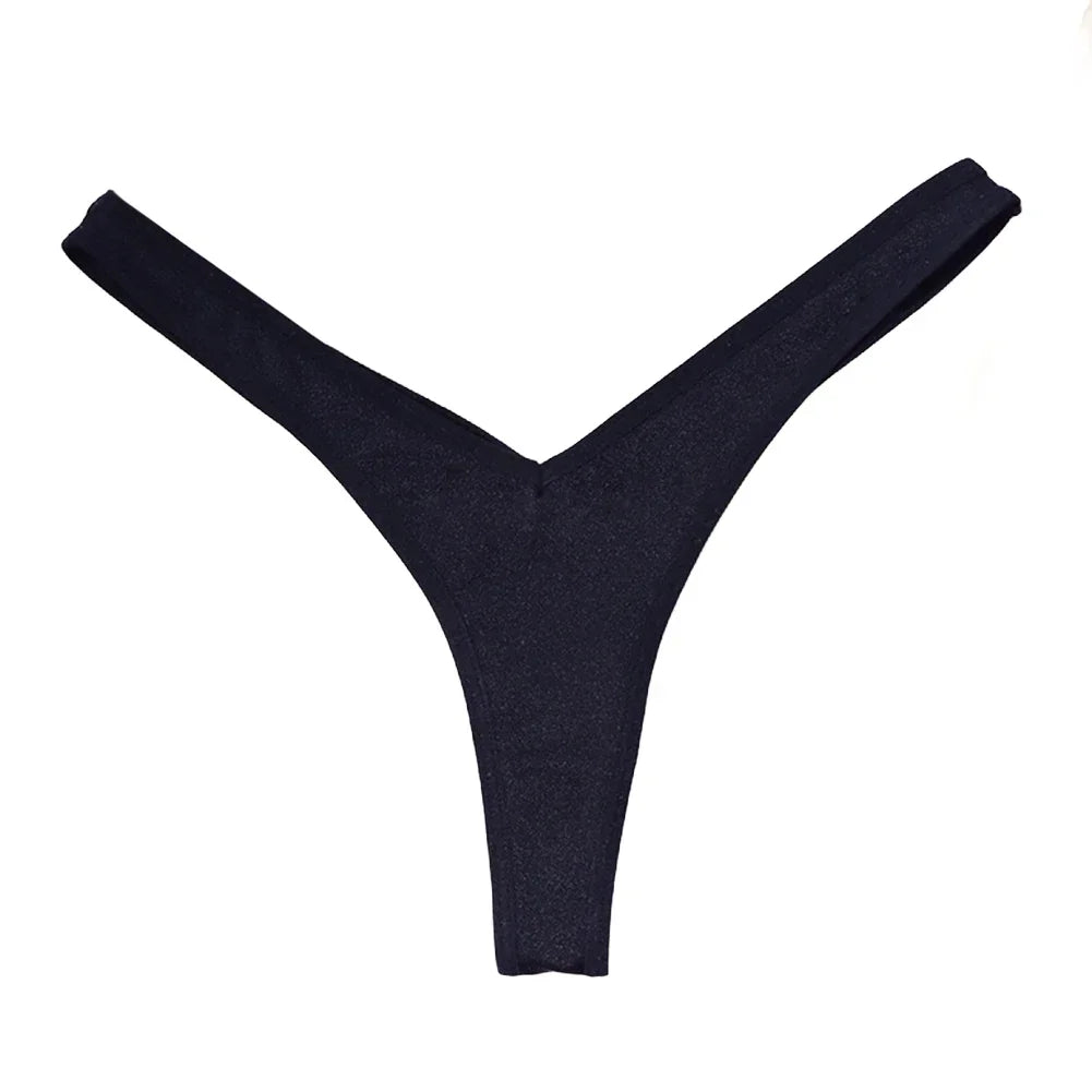 Women's V-Waist Sports Thong - Sexy Breathable G-String | Low Rise Elastic Bikini Panties