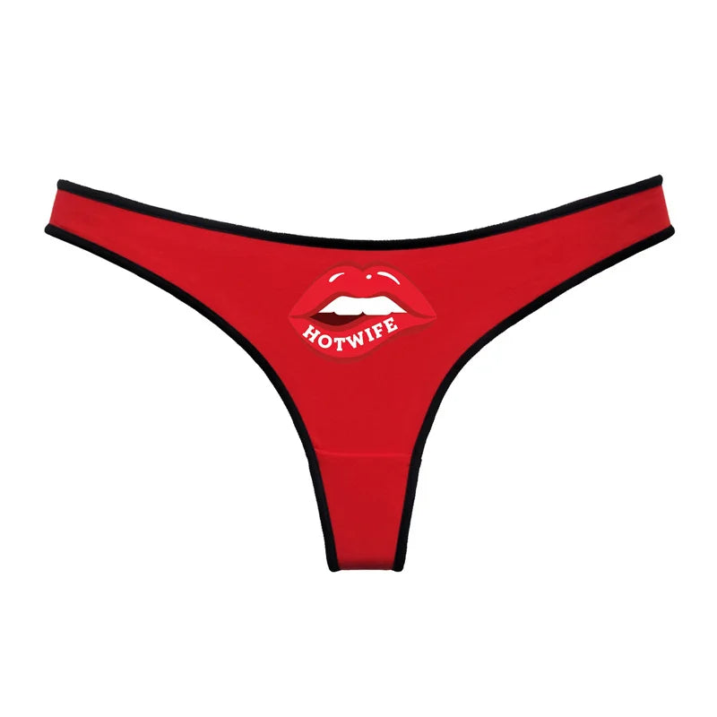 HOT WIFE Red Cotton Seamless Thong - Soft Invisible Breathable Sport Underwear | Women's Lingerie