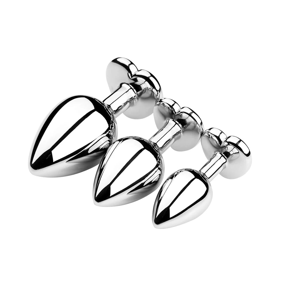 Metal Heart Butt Plug 3 Sizes Simifo