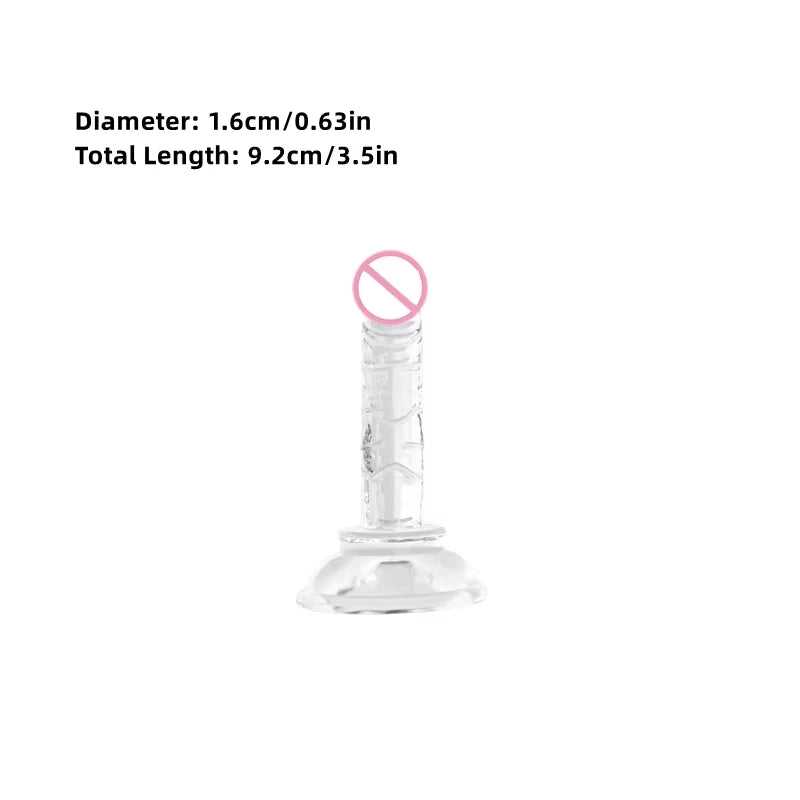 Realistic Dildo Clear Soft Lifelike Sex Toy with Vein Texture Penis for Vagina Anal Stimulation with Strong Suction Cup Adulttoy