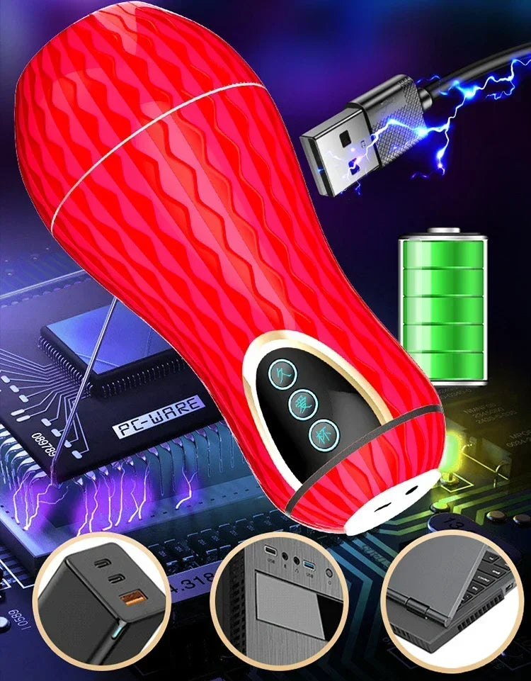 5D Massager Male Masturbator - Realistic Silicone Vagina Stroker | Men's Pleasure Toy