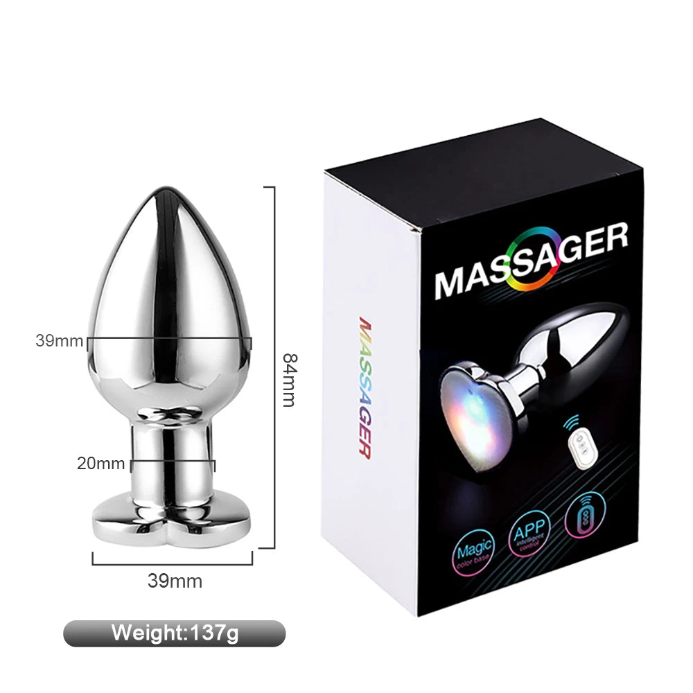 Butt Plug With Backlight App Remote Control
