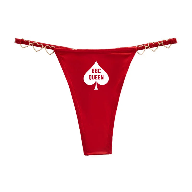 Queen of Spades Thong - Sexy Low Rise Cotton Thong