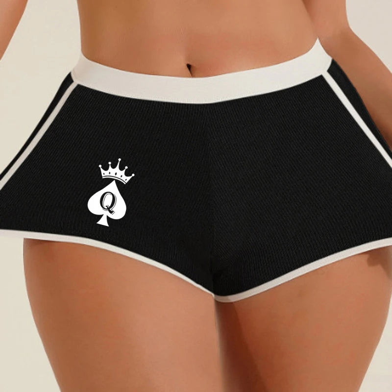 Queen of Spades Women's Cotton Boxer Shorts - Breathable Boyshort Panties | Comfortable Sports Underwear