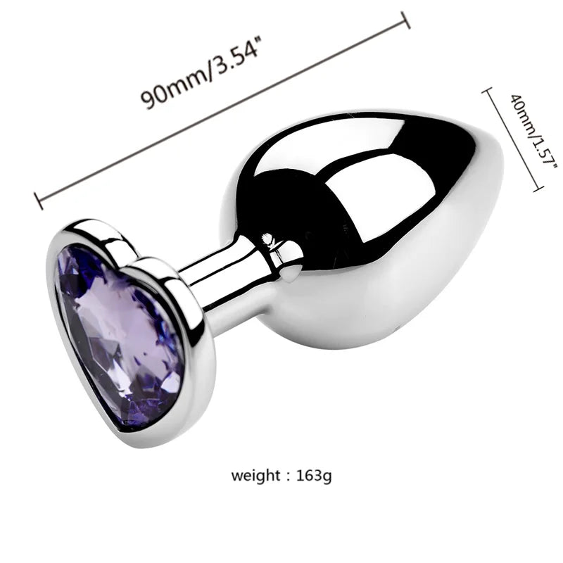 Metal Heart Butt Plug 3 Sizes Simifo