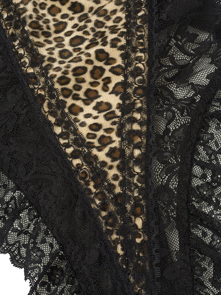 Sexy Lace Leopard Bodysuit