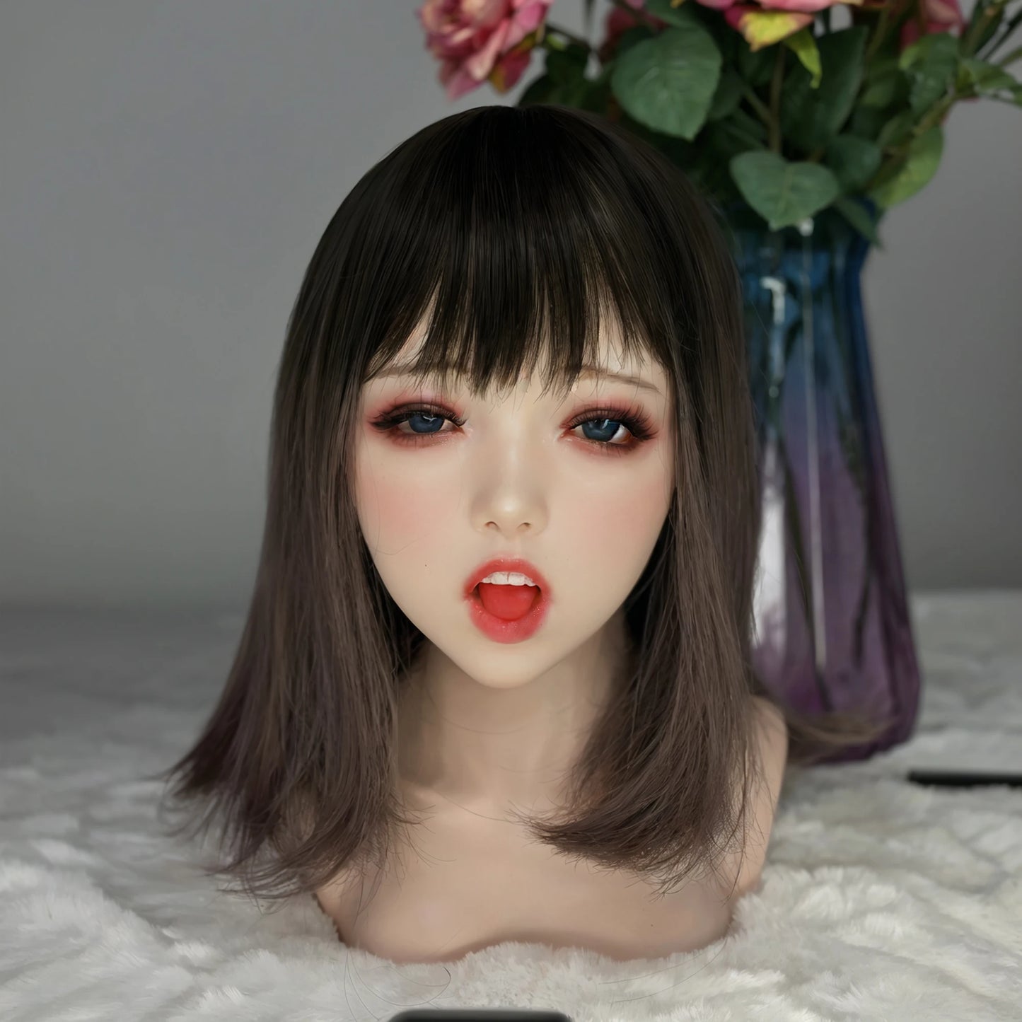 Realistic TPE Doll Head - Lifelike Female Face Oral Masturbator | Men's Pleasure Toy