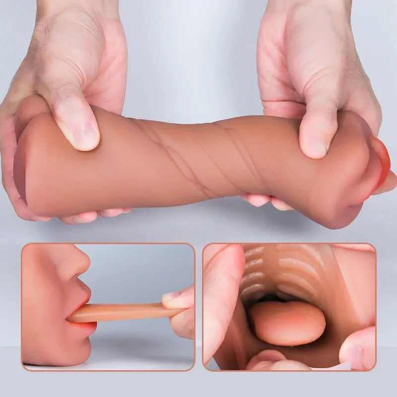 3-in-1 Male Masturbator - Deep Throat, Vagina & Oral Stroker | Realistic TPE Pleasure Toy