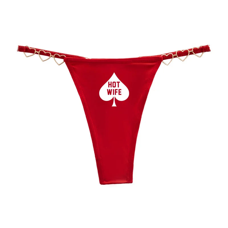 Queen of Spades Thong - Sexy Low Rise Cotton Thong