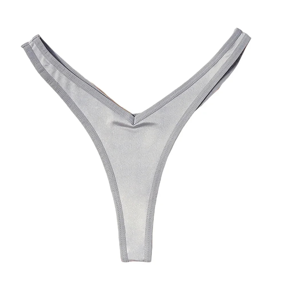 Women's V-Waist Sports Thong - Sexy Breathable G-String | Low Rise Elastic Bikini Panties