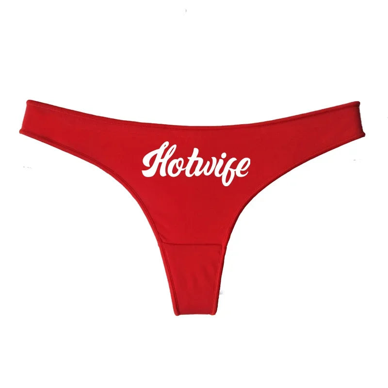 HOT WIFE Red Cotton Seamless Thong - Soft Invisible Breathable Sport Underwear | Women's Lingerie