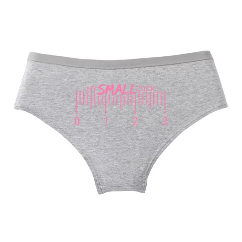 MY SMALL COCK Funny Cotton Underwear - Women's Novelty Briefs | Soft Comfortable Panties