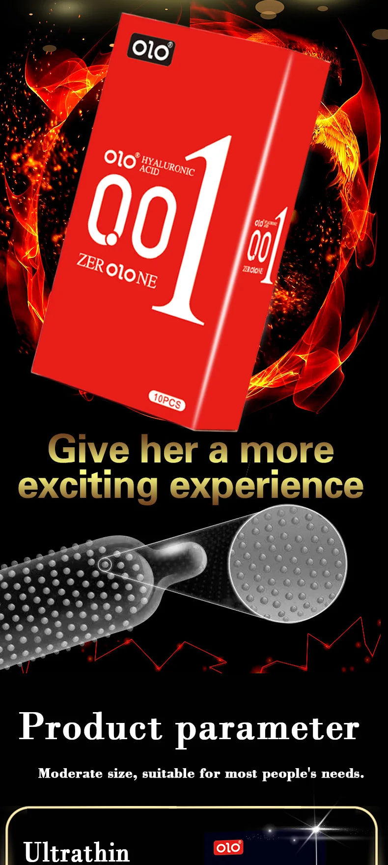 Ultra Thin Condoms - Ice & Fire Sensation (10 Pack)