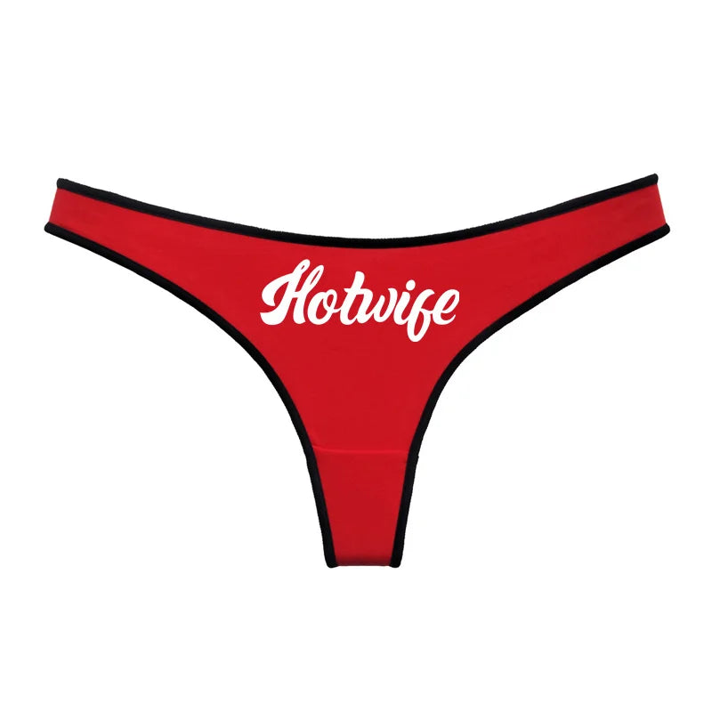 HOT WIFE Red Cotton Seamless Thong - Soft Invisible Breathable Sport Underwear | Women's Lingerie