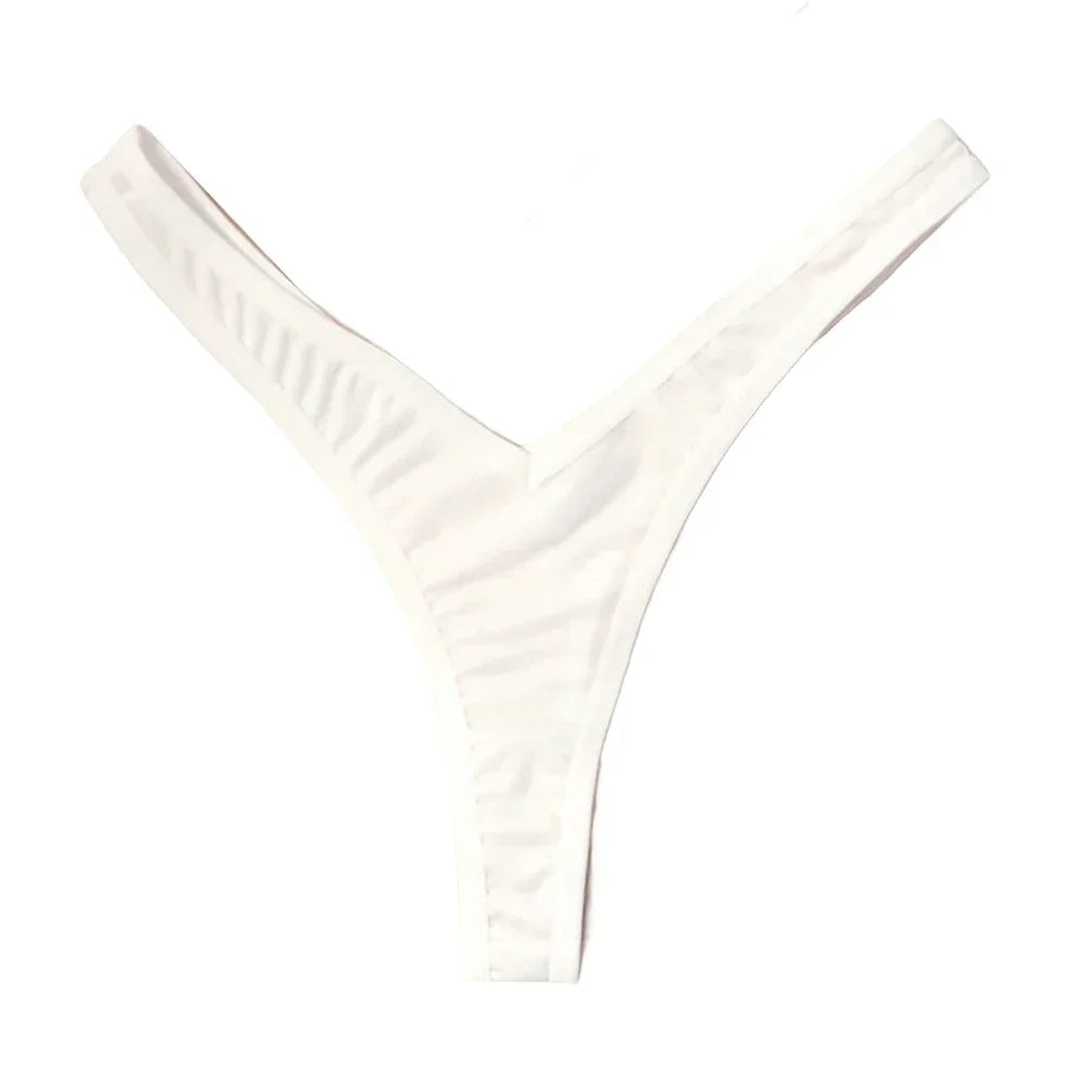 Women's V-Waist Sports Thong - Sexy Breathable G-String | Low Rise Elastic Bikini Panties