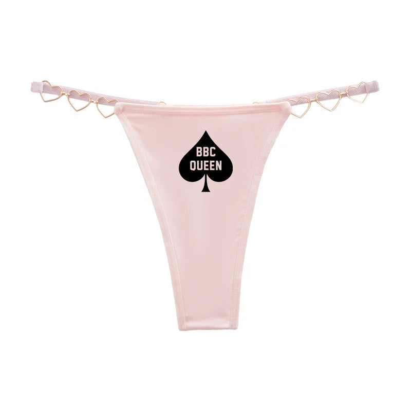Queen of Spades Thong - Sexy Low Rise Cotton Thong