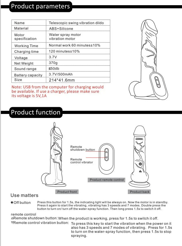 Realistic Vibrating Dildo