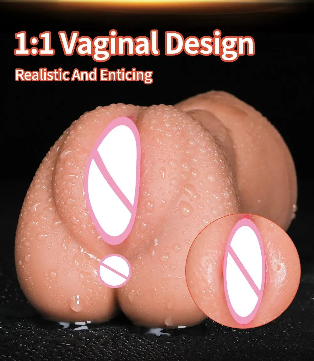 3-in-1 Male Masturbator - Deep Throat, Vagina & Oral Stroker | Realistic TPE Pleasure Toy