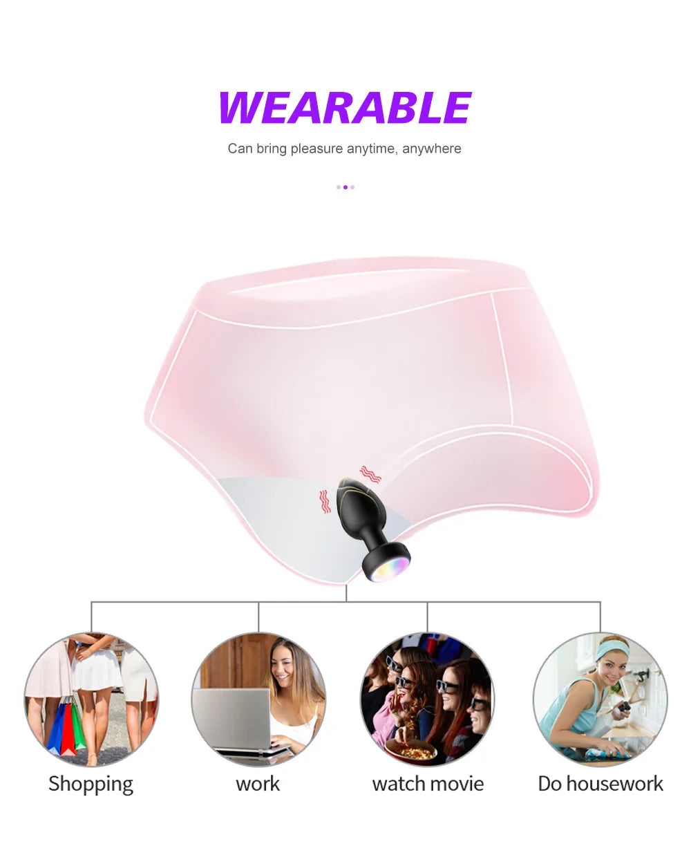 LED Colorful Light Butt Plug