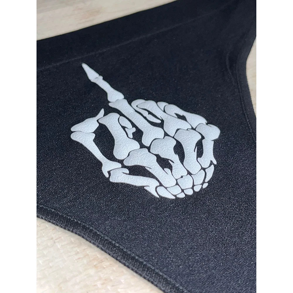 Halloween Skeleton Thong - Sexy Gothic Underwear for Women