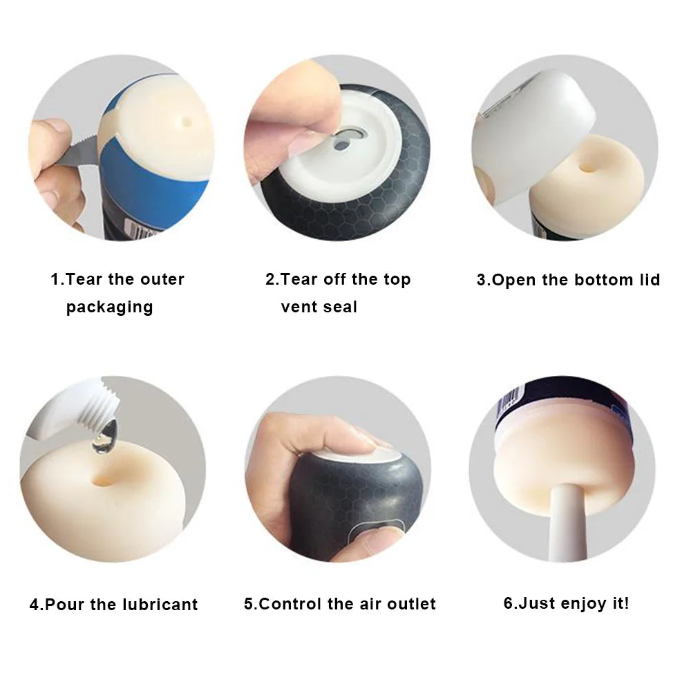 Powerful Sucking Male Masturbator Cup - Realistic Anal & Vagina Pocket Pussy | Blowjob Stroker