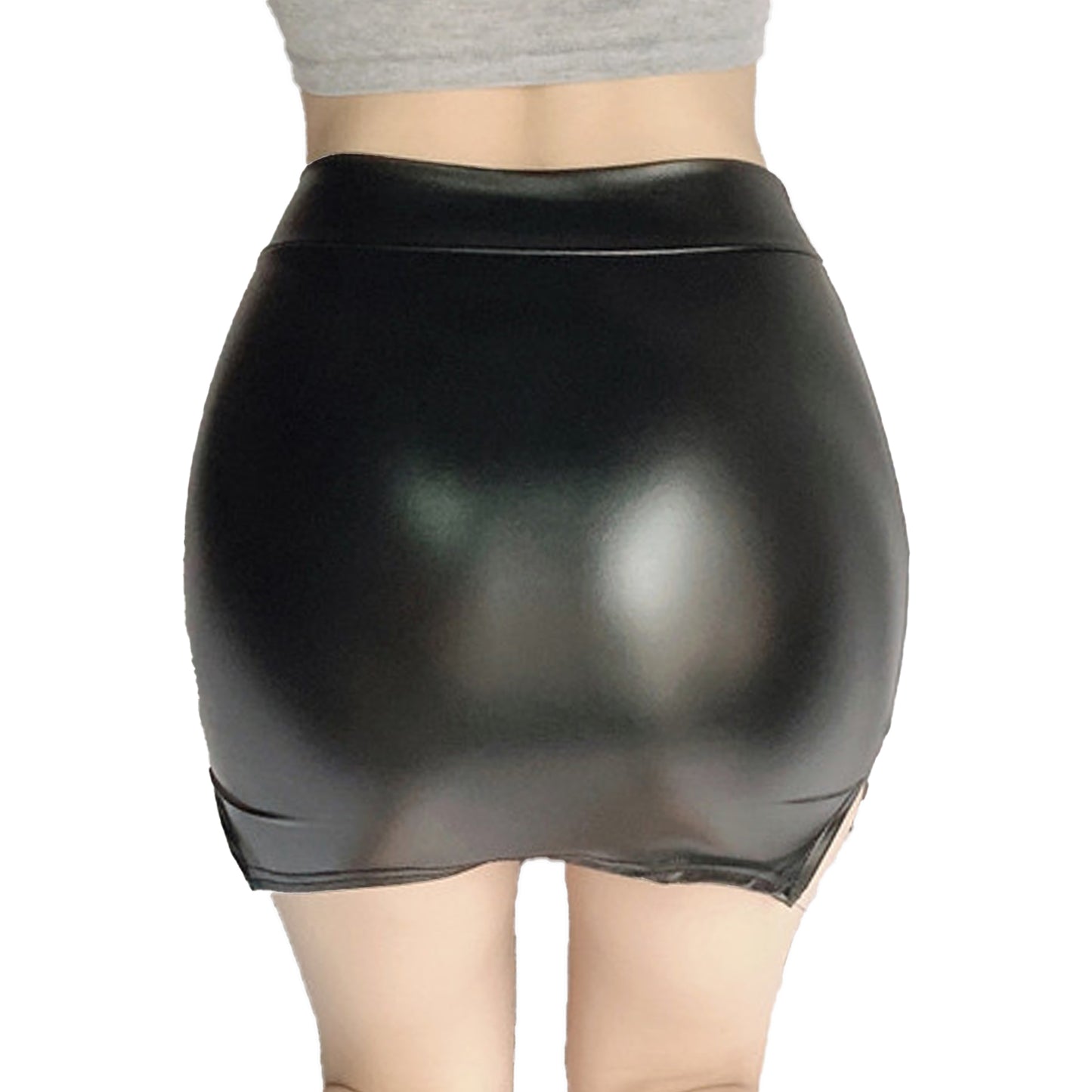 Sexy Womens Leather Miniskirt